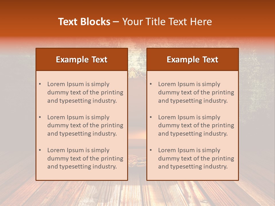 Decor Chair Old PowerPoint Template