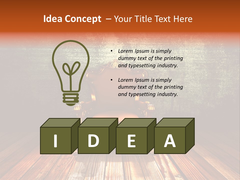 Decor Chair Old PowerPoint Template