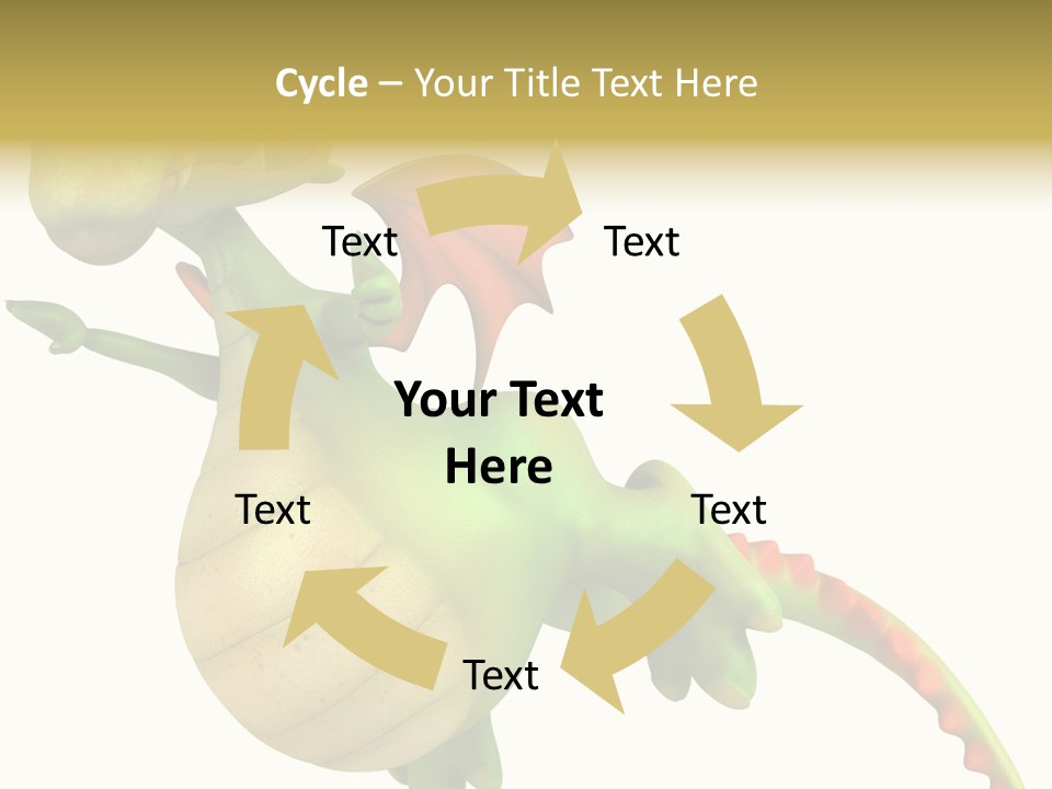 Clip Medieval Dragon PowerPoint Template