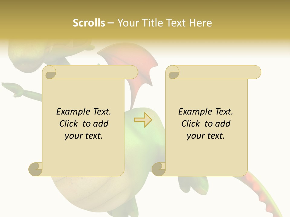 Clip Medieval Dragon PowerPoint Template