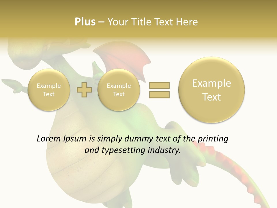 Clip Medieval Dragon PowerPoint Template