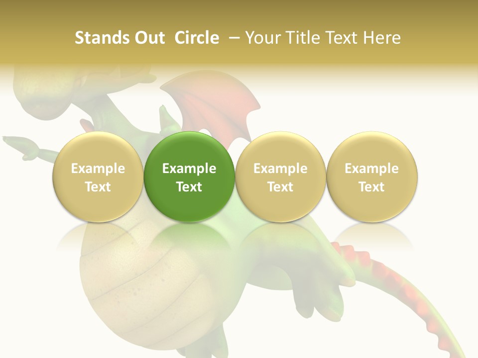 Clip Medieval Dragon PowerPoint Template