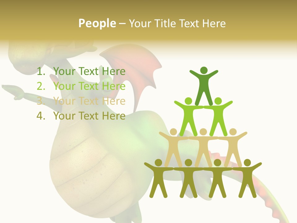 Clip Medieval Dragon PowerPoint Template