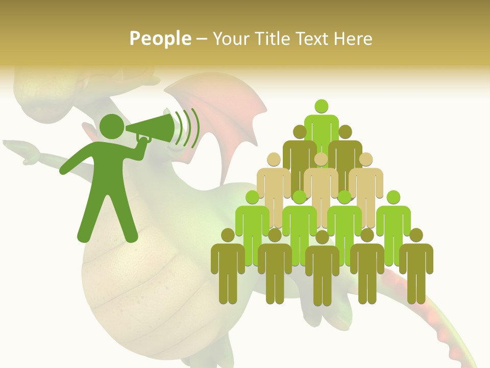 Clip Medieval Dragon PowerPoint Template