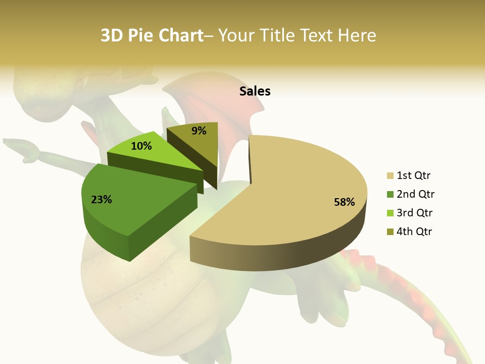 Clip Medieval Dragon PowerPoint Template