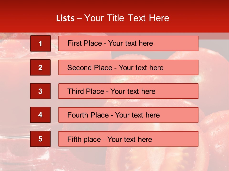Tomato Nutritious Fresh PowerPoint Template