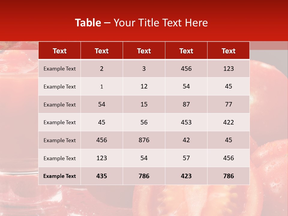 Tomato Nutritious Fresh PowerPoint Template