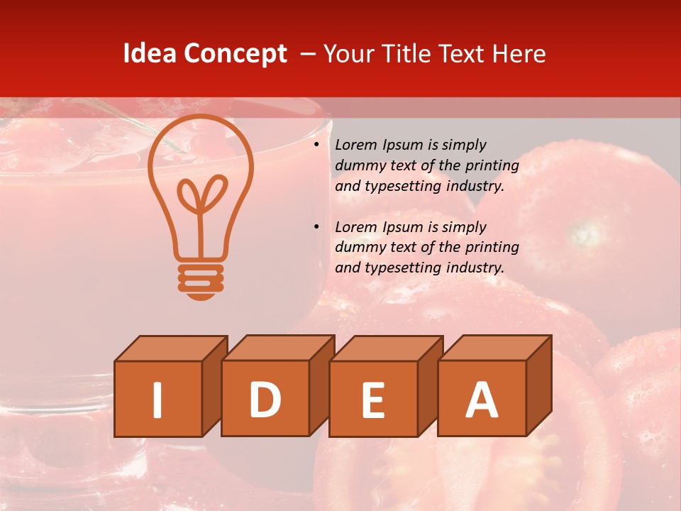 Tomato Nutritious Fresh PowerPoint Template