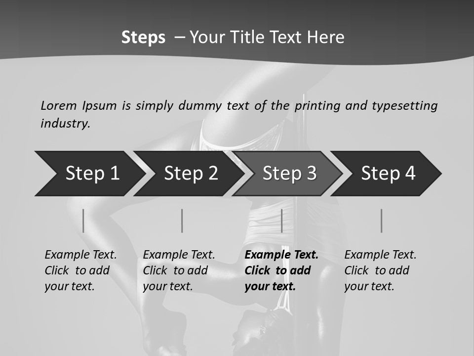 Dance Pretty Black PowerPoint Template