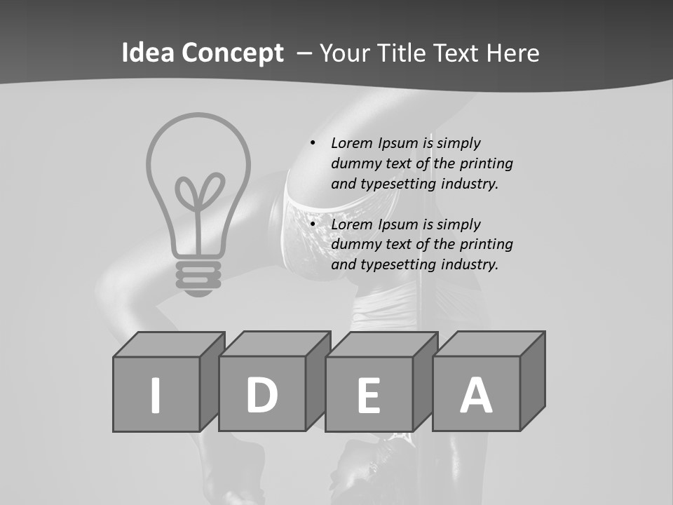 Dance Pretty Black PowerPoint Template