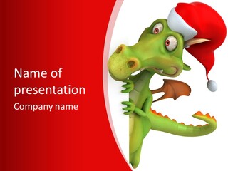 Red Gift Christmas PowerPoint Template