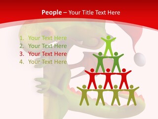 Red Gift Christmas PowerPoint Template