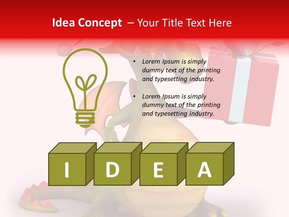 Fire Isolated Smile PowerPoint Template