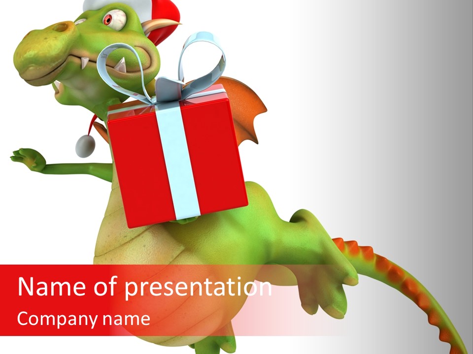 Illustration History Dragon PowerPoint Template