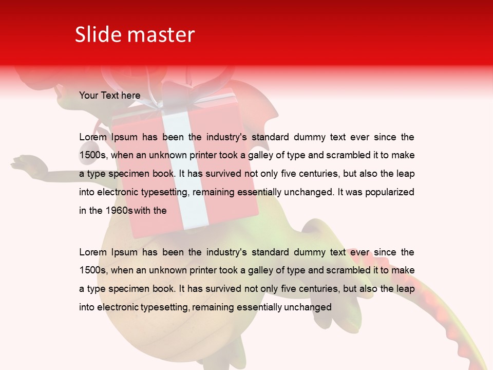 Illustration History Dragon PowerPoint Template