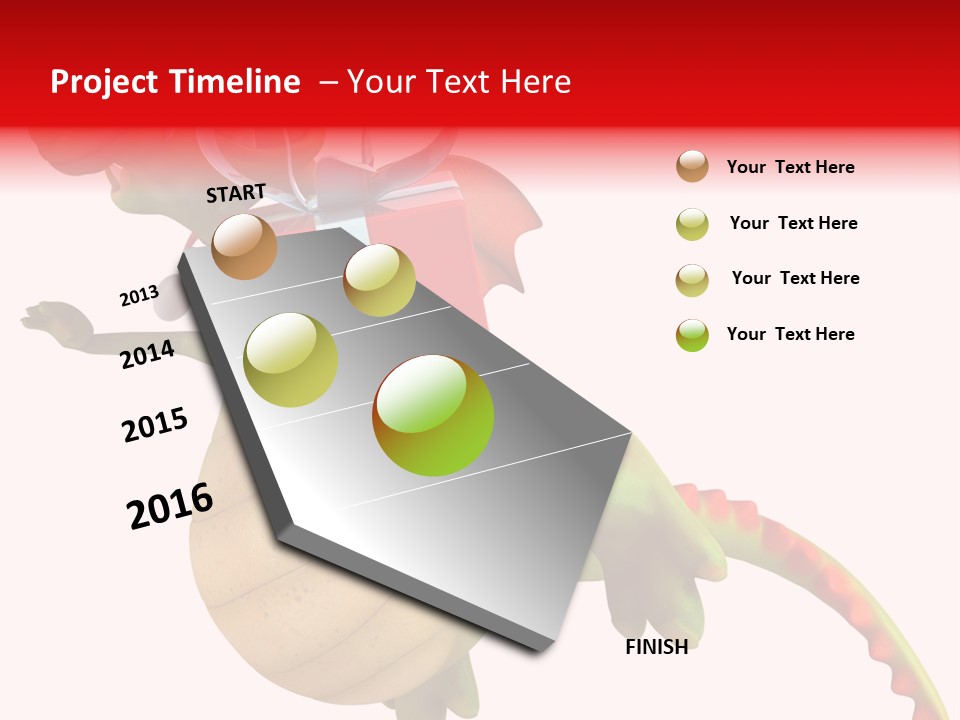 Illustration History Dragon PowerPoint Template