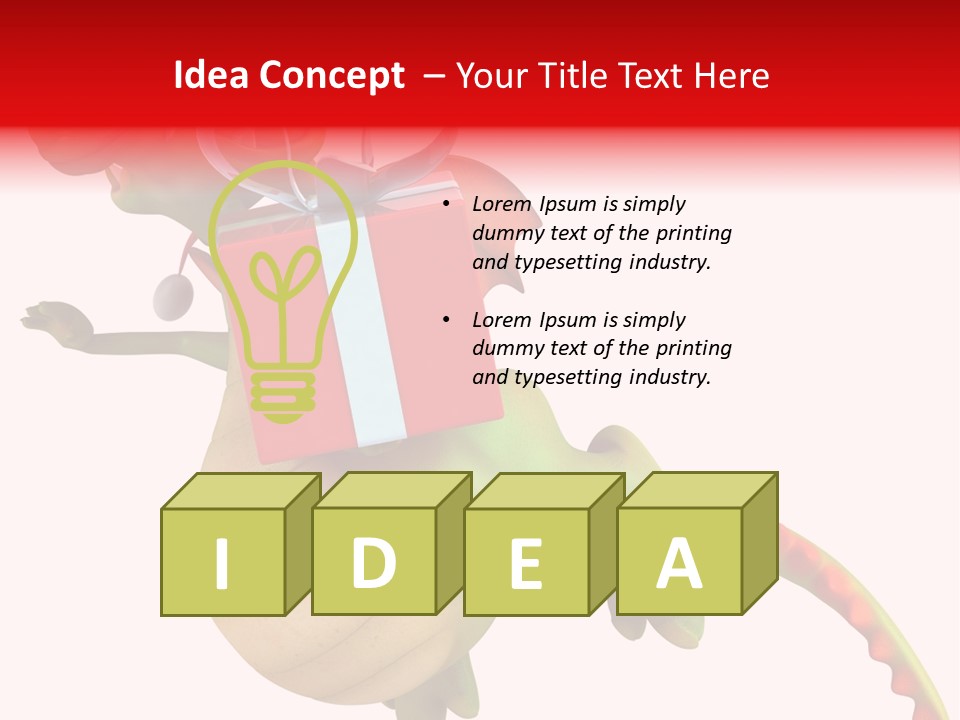 Illustration History Dragon PowerPoint Template