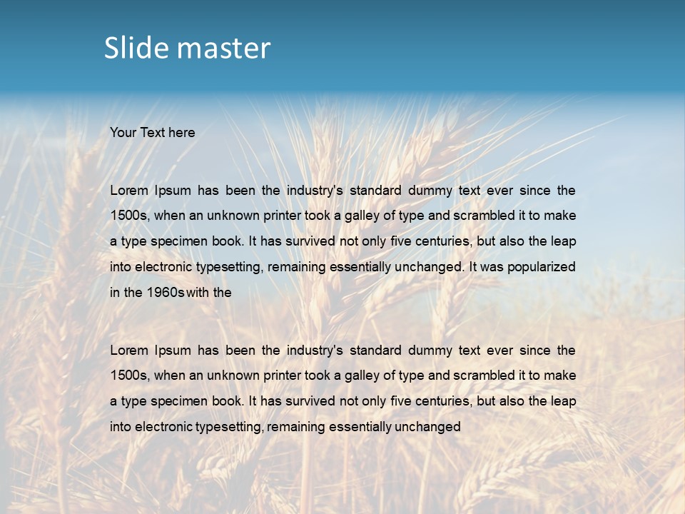 Agriculture Large Rye PowerPoint Template