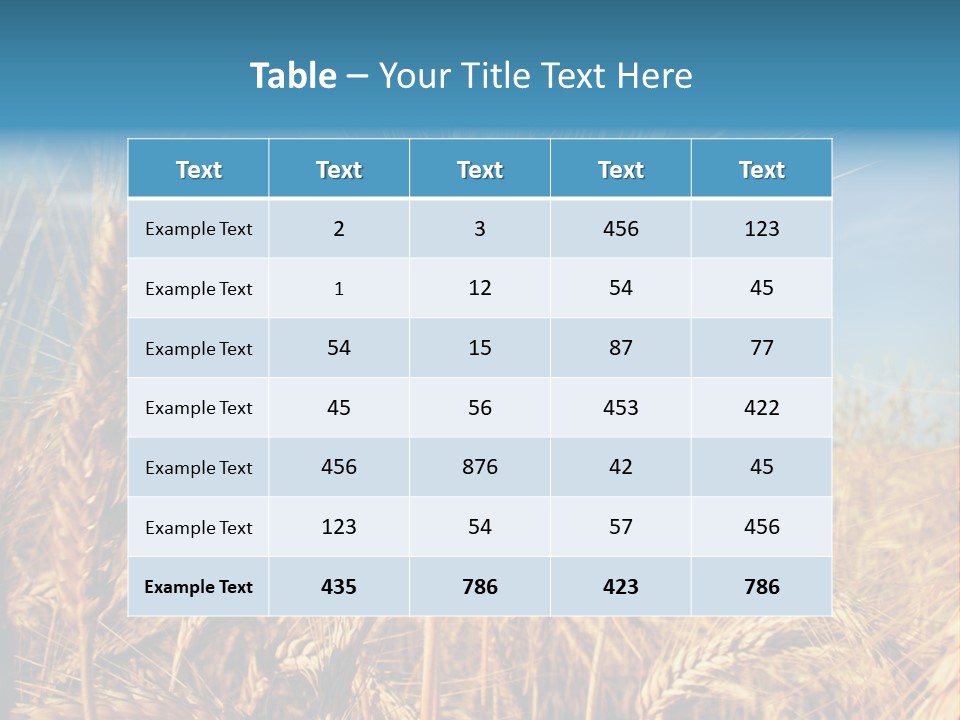 Agriculture Large Rye PowerPoint Template