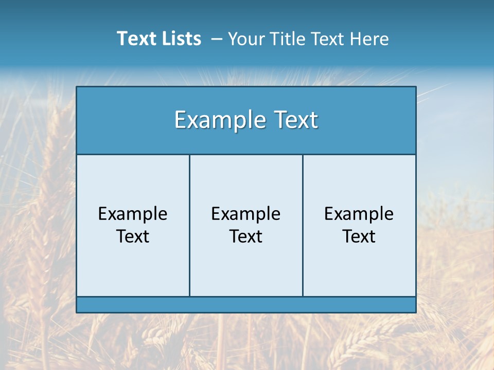 Agriculture Large Rye PowerPoint Template