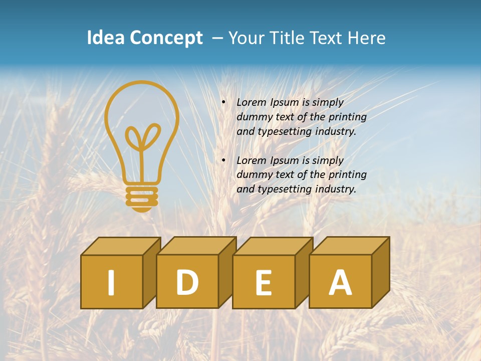 Agriculture Large Rye PowerPoint Template