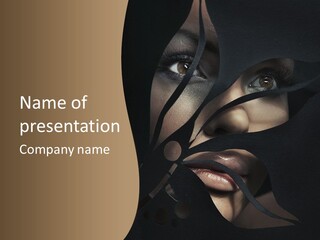 Line Fashion Black PowerPoint Template