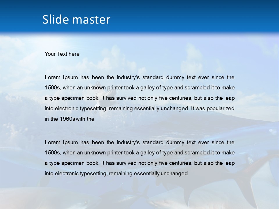 Water Brightly Reef PowerPoint Template