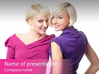 Friend Shopping Relationship PowerPoint Template