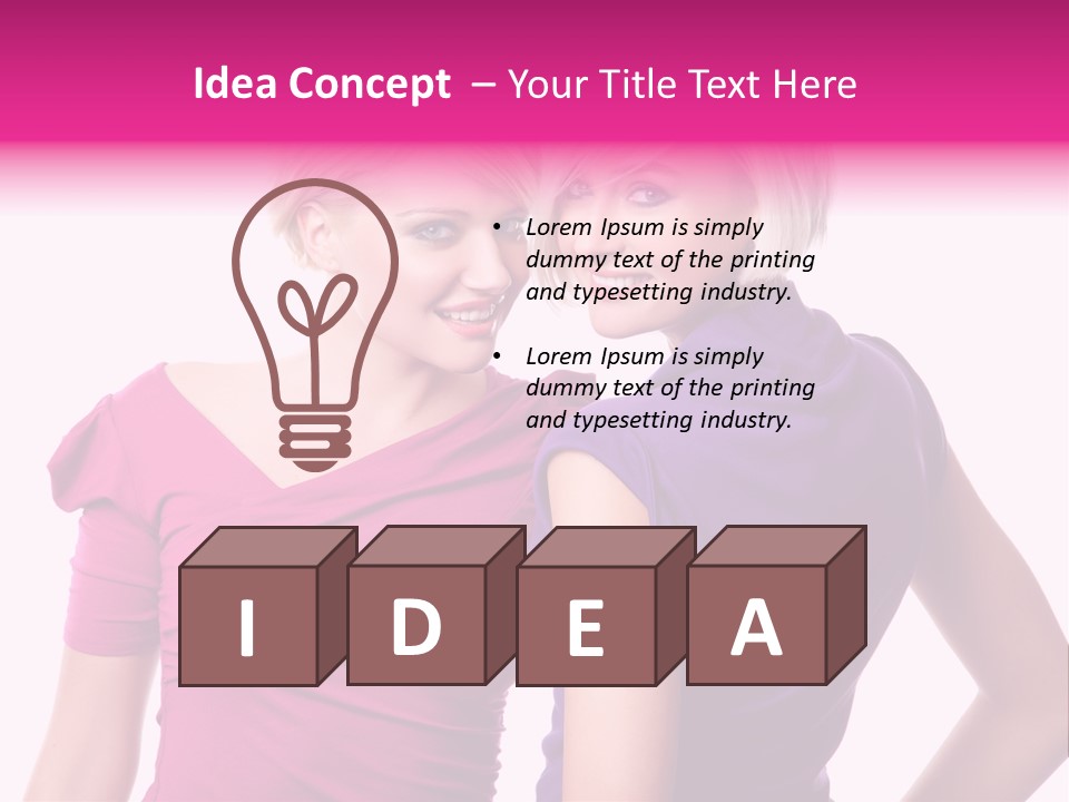 Friend Shopping Relationship PowerPoint Template