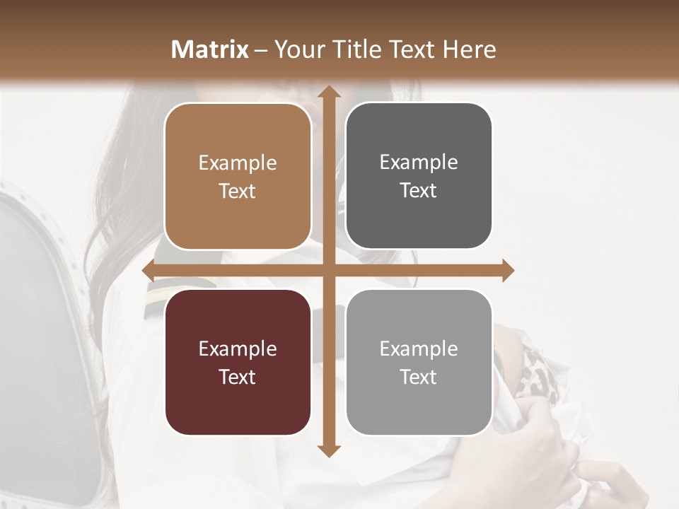 One Female Stewardess PowerPoint Template