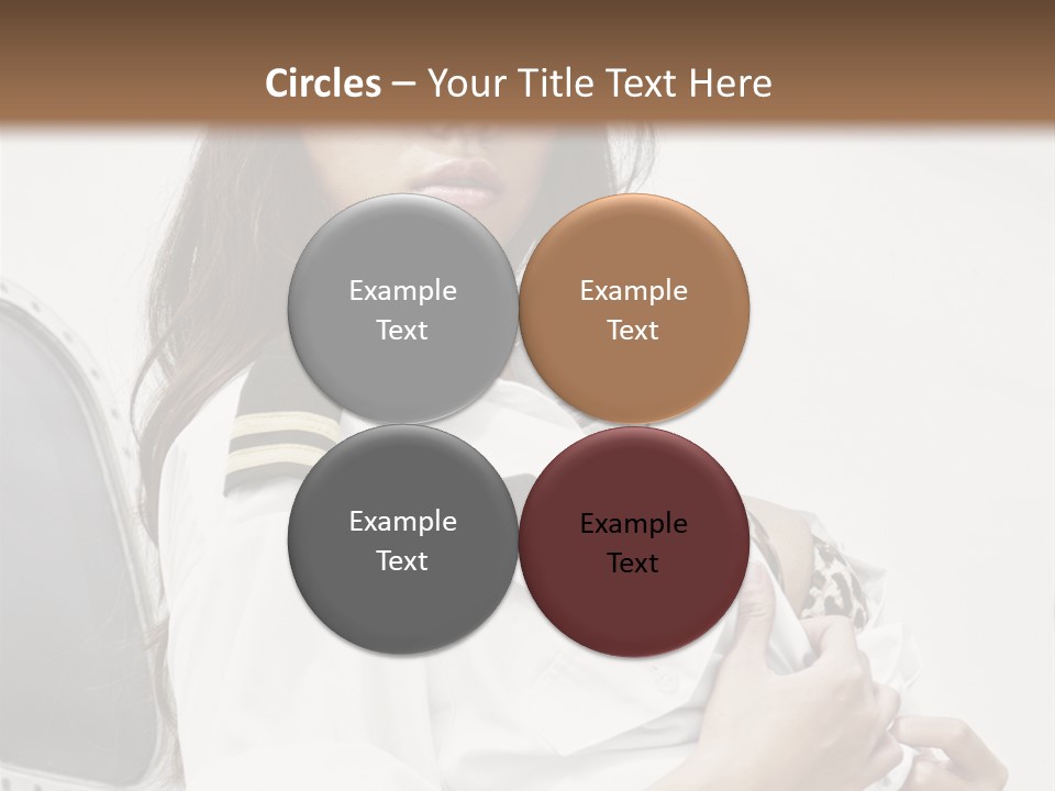 One Female Stewardess PowerPoint Template