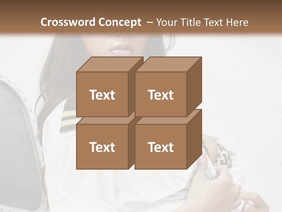 One Female Stewardess PowerPoint Template