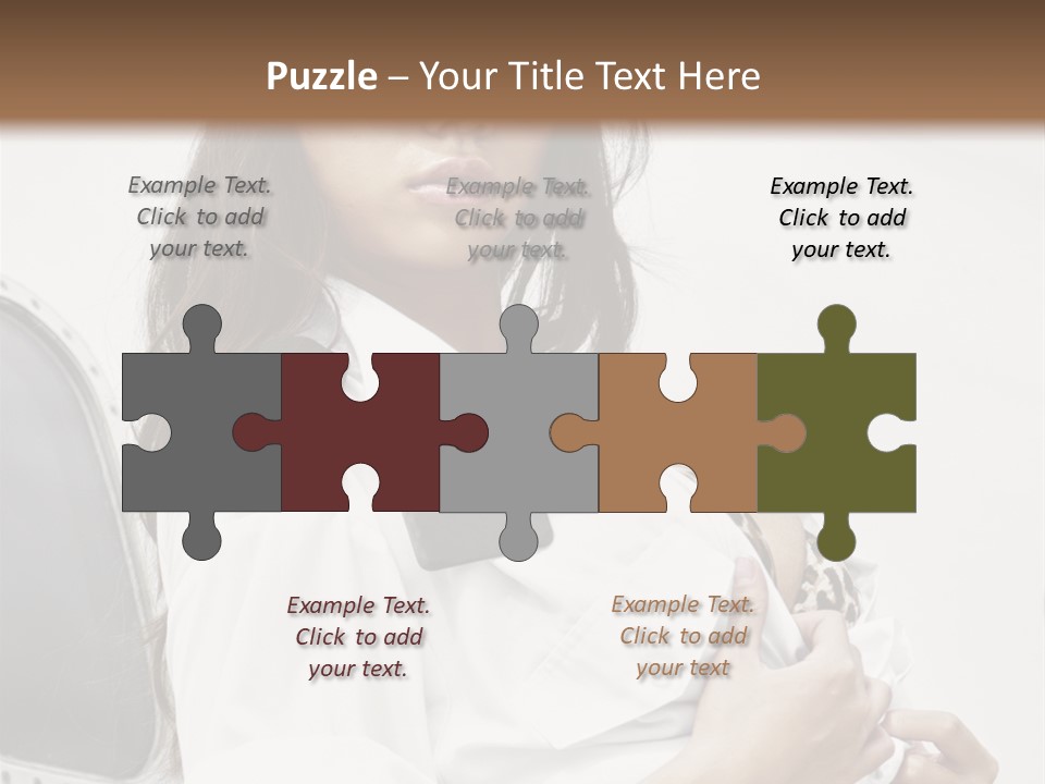 One Female Stewardess PowerPoint Template