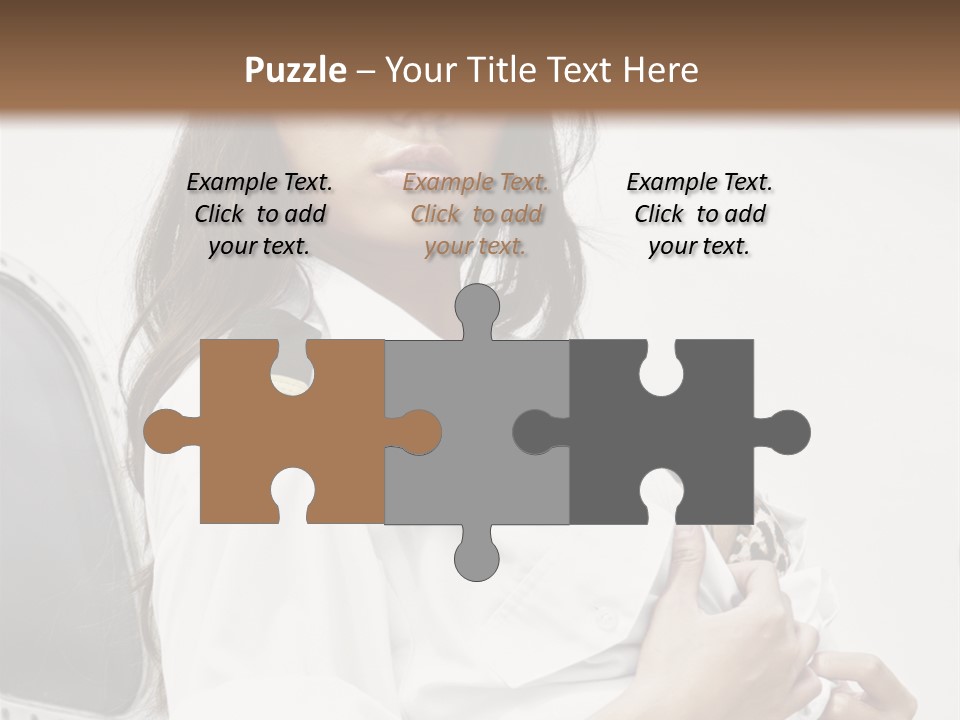 One Female Stewardess PowerPoint Template