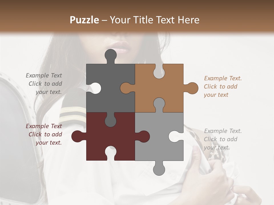 One Female Stewardess PowerPoint Template