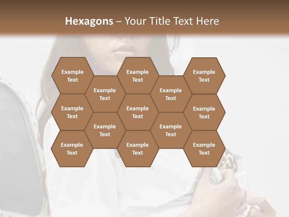 One Female Stewardess PowerPoint Template