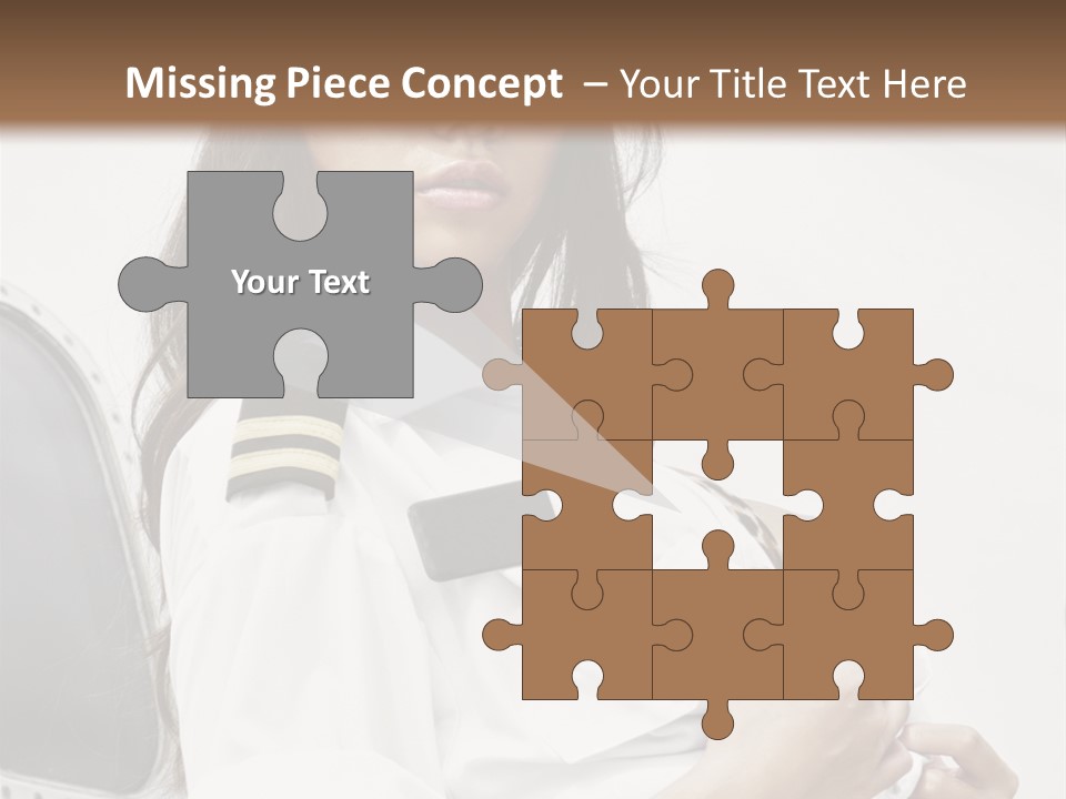 One Female Stewardess PowerPoint Template