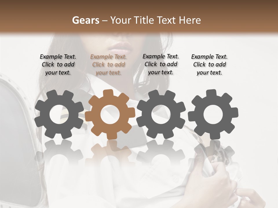 One Female Stewardess PowerPoint Template