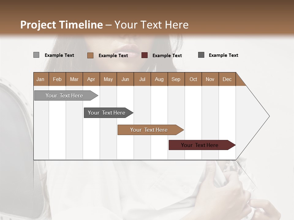 One Female Stewardess PowerPoint Template