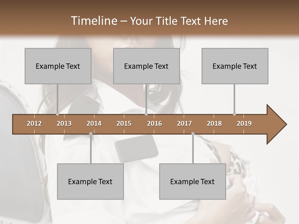 One Female Stewardess PowerPoint Template