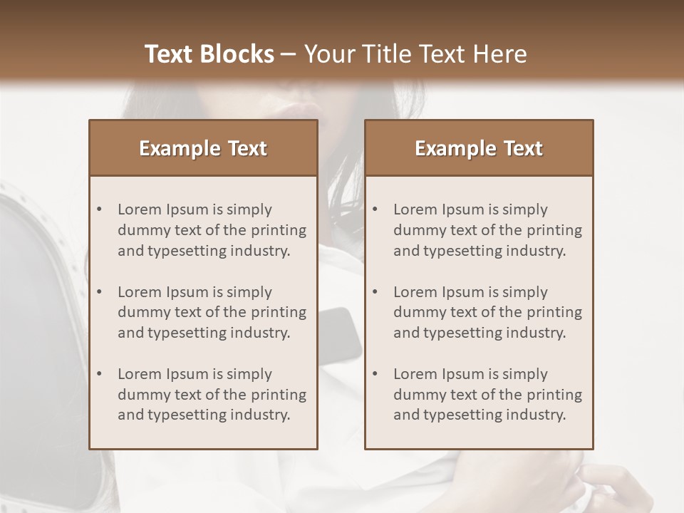 One Female Stewardess PowerPoint Template