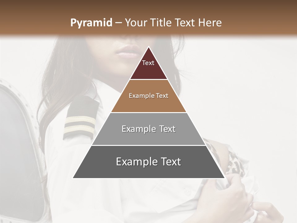 One Female Stewardess PowerPoint Template