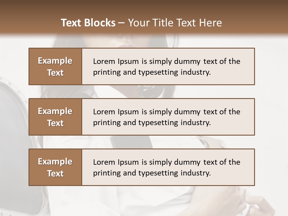 One Female Stewardess PowerPoint Template