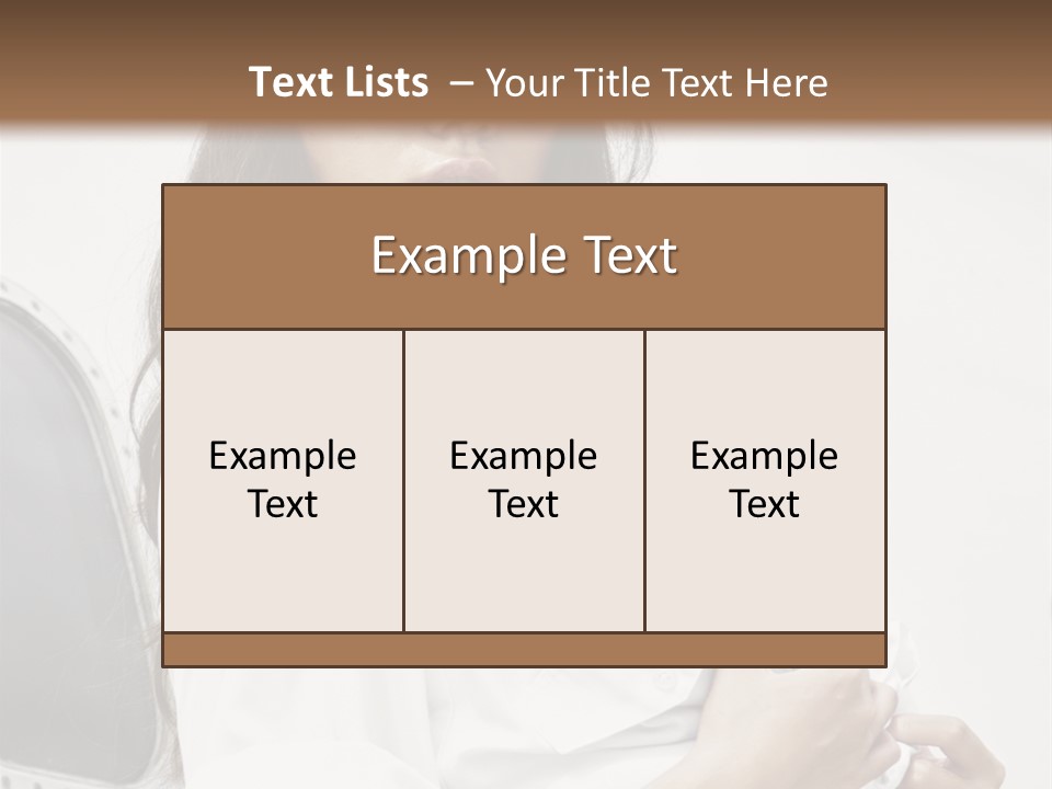 One Female Stewardess PowerPoint Template