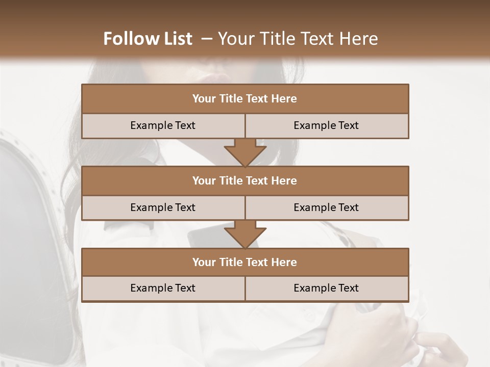 One Female Stewardess PowerPoint Template