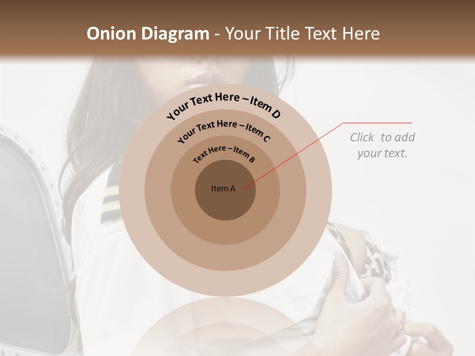 One Female Stewardess PowerPoint Template