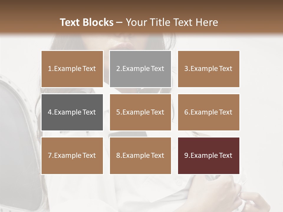 One Female Stewardess PowerPoint Template