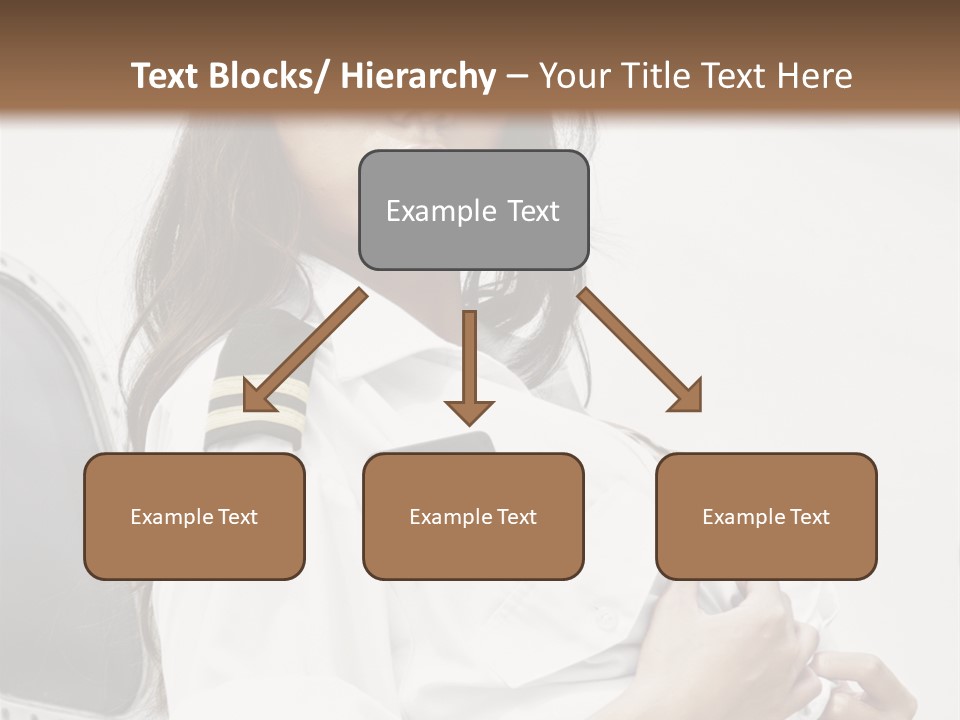 One Female Stewardess PowerPoint Template