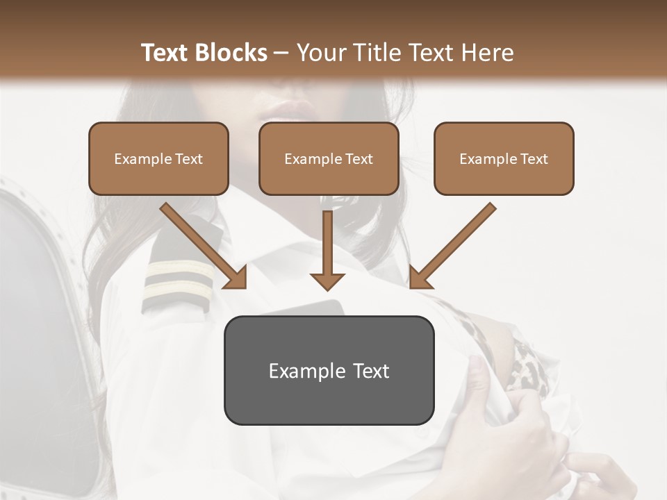 One Female Stewardess PowerPoint Template