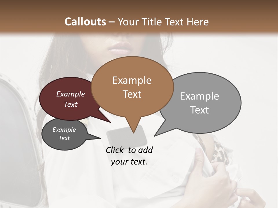 One Female Stewardess PowerPoint Template